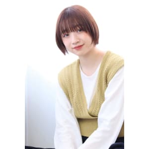 フェザーバングナチュラルショートボブ 20代30代うる艶髪