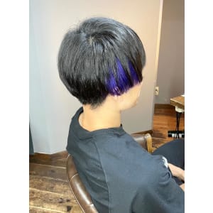ブルーヴァイオレットインナーカラー・マッシュショート - hair&make egerie【ヘアアンドメイクエジェリ】掲載中