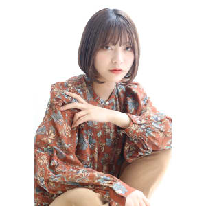 ボブカット/ミニボブ/チャコールグレー/20代30代40代