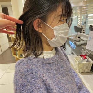 インナーカラー/柔らかグレージュ