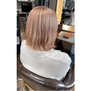 ベビーピンク・シアーブリーチ・ミディアムボブ - hair&make egerie【ヘアアンドメイクエジェリ】掲載中