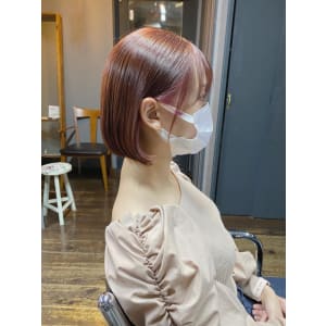 【丸みボブにインナーカラー 恵比寿】 - hair&make egerie【ヘアアンドメイクエジェリ】掲載中