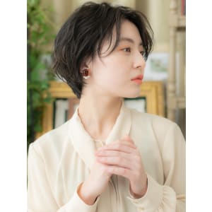 大人かわいい黒髪ウェットヘア束感ショート チャコールグレー - COVER HAIR & SPA bliss 浦和西口店【カバー ヘア アンド スパ ブリス】【カバー ヘア アンド スパ ブリス ウラワニシグチテン】掲載中
