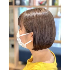 簡単にお手入れ。ソフト切りっぱなしボブ