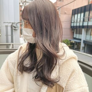 ナチュラルブラウン×顔周りレイヤー