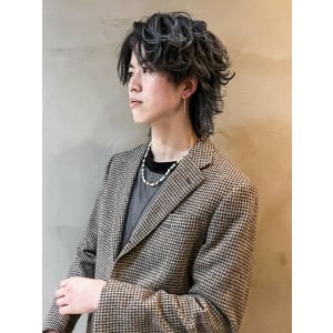 メンズミディアムウルフ