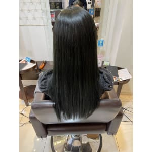 美髪ダークグリーンカラー