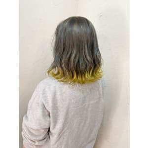 【Reir下北沢】*ラインカラー+イエロー×アッシュ*