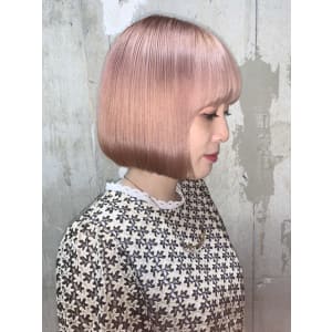 ハイトーンピンクベージュで垢抜けボブヘア10代20代30代 - ?mu 【表参道/青山】 【 emu 】【エミュ】掲載中