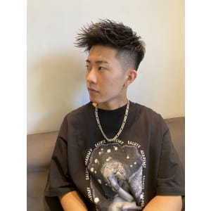 外国人風アップバング