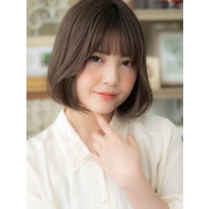 バレイヤージュ大人かわいいエアストレートスモーキーグレージュ