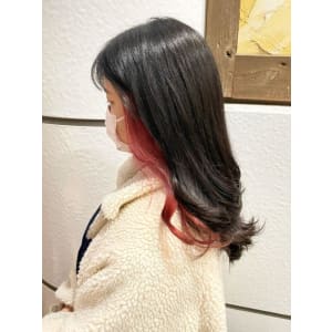 【Reir下北沢】*インナーカラー+ラズベリーレッド*