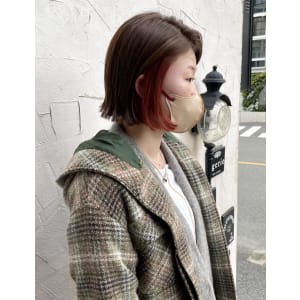 オレンジインナーカラー・シアーベージュボブ - hair&make egerie【ヘアアンドメイクエジェリ】掲載中