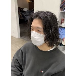 メンズ/ミディアム/ツイスパ/ロン毛/￥10780