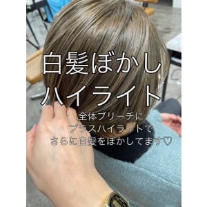 白髪ぼかしハイライト20代30代40代￥15400