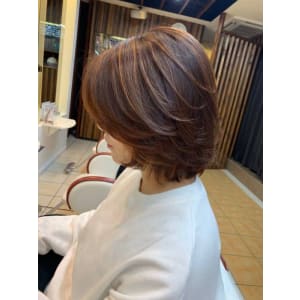 40代50代60代/暖色系/レイヤーカット/小顔/前上がり/ - QUALIS 上福岡店【クオリスカミフクオカテン】掲載中