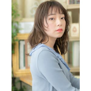 シースルーバング濡れ髪小顔バレイヤージュ　ヴェールカラー