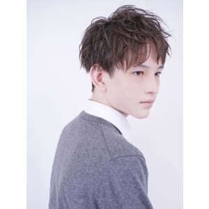 ハーフアップバング×束感