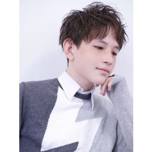 ハーフアップバング×束感