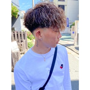 無造作+ツイストスパイラルパーマ