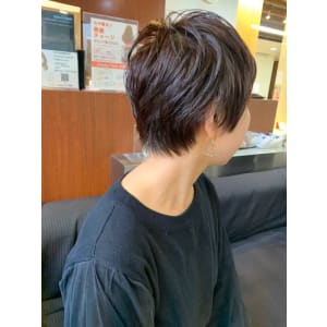 40代50代60代/耳掛け/小顔/ショート/ブラウン/グラデ