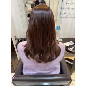 美髪イルミナカラーピンクベージュ