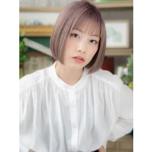 ラベンダーアッシュ透けバング前下がりボブ エアストレート - COVER HAIR bliss 大宮西口店【カバー ヘア ブリス】【カバー ヘア ブリス オオミヤニシグチテン】掲載中
