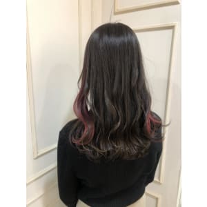 crop es辻堂　山口　インナーカラーピンク