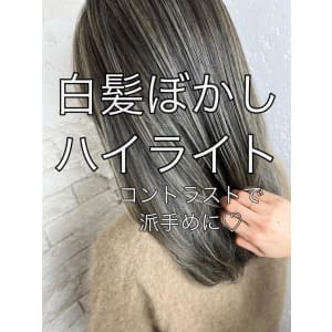 白髪ぼかしハイライト20代30代40代￥15400