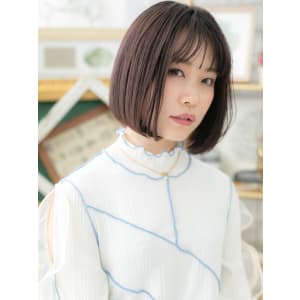 バレイヤージュ前下がり小顔切りっぱなしボブ グレイアッシュ - COVER HAIR & SPA bliss【カバーヘア アンド スパ ブリス】浦和/浦和西口店【カバー ヘア アンド スパ ブリス ウラワ ウラワニシグチテン】掲載中