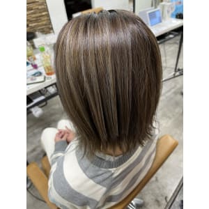 白髪ぼかしハイライト20代30代40代￥15400