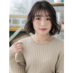 暗髪バレイヤージュ小顔くせ毛風ウェットヘア　大人フェミニン - COVER HAIR & SPA bliss【カバーヘア アンド スパ ブリス】浦和/浦和西口店【カバー ヘア アンド スパ ブリス ウラワ ウラワニシグチテン】掲載中