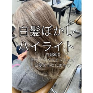 白髪ぼかしハイライト20代30代40代￥15400