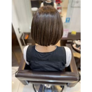美髪白髪ぼかしハイライトカラー