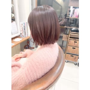 レイヤーボブ ピンクベージュ【横浜】