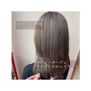 【W新宿店 担当Satomi】グレーベージュ透け感color