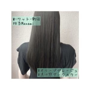 【W-ワット-新宿店 担当Manami】オリーブグレージュ