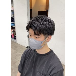 アップバング/ショート/メンズ/黒髪/￥5280