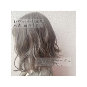【W-ワット- 原宿店】スリークボブ♪透明感グレージュ☆