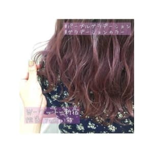 【W-ワット-原宿店 】ピンクパープルグラデーション