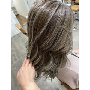 白髪ぼかしハイライト20代30代40代￥15400