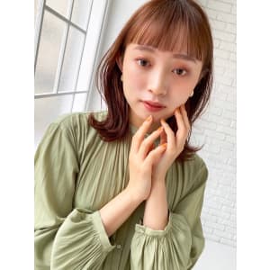 くびれヘア　暖色系　アースカラー