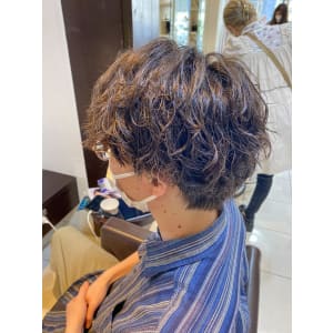 ハーフアップスパイラルパーマ