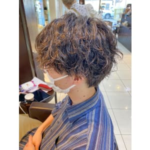 ハーフアップスパイラルパーマ