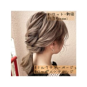 【W-ワット-原宿店 】ミルクティー×ローポニー