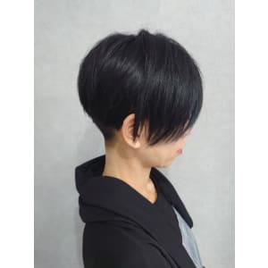 透明感♪髪質改善カラー小顔艶感前下がりショート