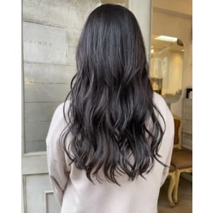色持ち良いラベンダーグレージュハイライトカラー梅ヶ丘シェノン