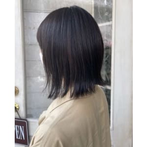 切りっぱなしボブ髪質改善ストレートグレージュ小田急線美容室