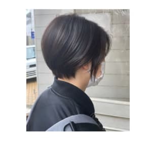 痩せ見え小顔グレージュショートボブ30代40代梅ヶ丘美容室
