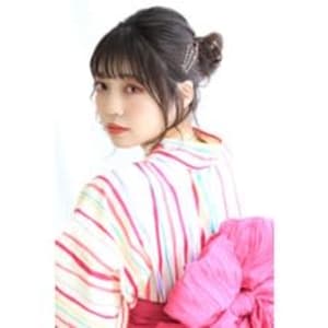 浴衣×ニュアンスエアリーヘアアレンジ×20代×30代×40代